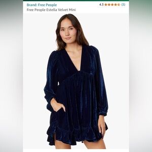 New Velvet Long Sleeve Free People Dress
